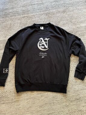 Nike Black ambassador Crewneck with Silver Gothic Logo